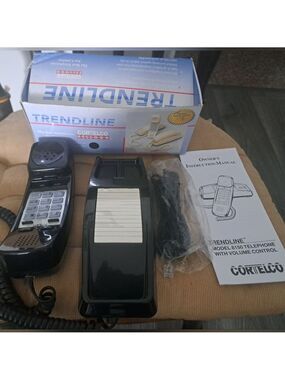 VTG TRENDLINE CORTELCO push tone phone black model 8150 old stock with box